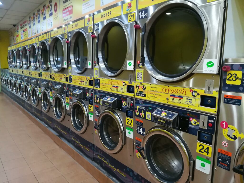 E-payment enable upon washing and dryer machine with Laundromat Management System.